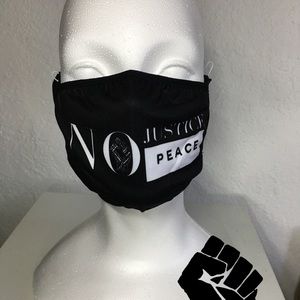 No justice no peace face mask